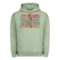Pigment Oil Green my temper goes from zerobail money real quick Urban Hoodie - NancyCooperArtShop