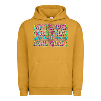 Pigment Peanut Butter my temper goes from zerobail money real quick Urban Hoodie - NancyCooperArtShop
