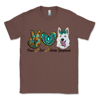Chestnut peace love white sepherd Classic Tee - RanaPortraitStore