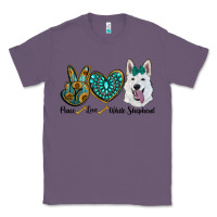 Lavender peace love white sepherd Classic Tee - RanaPortraitStore