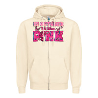 Sandshell In October We Wear Pink Zipper Hoodie - texasbilliewilder