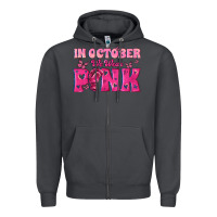 Smoke In October We Wear Pink Zipper Hoodie - texasbilliewilder