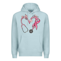 Blue Mist stethoscope nurse medical breast cancer awareness Premium Hoodie - MaliasSmallBusiness