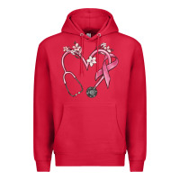 Cardinal stethoscope nurse medical breast cancer awareness Premium Hoodie - MaliasSmallBusiness
