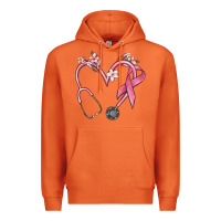Carrot stethoscope nurse medical breast cancer awareness Premium Hoodie - MaliasSmallBusiness