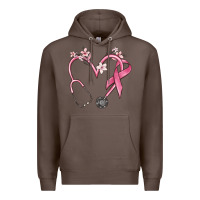 Coffee stethoscope nurse medical breast cancer awareness Premium Hoodie - MaliasSmallBusiness