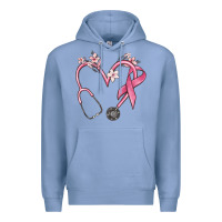 Colony Blue stethoscope nurse medical breast cancer awareness Premium Hoodie - MaliasSmallBusiness