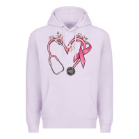 Lilac stethoscope nurse medical breast cancer awareness Premium Hoodie - MaliasSmallBusiness