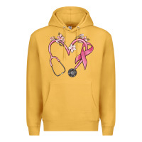Mustard stethoscope nurse medical breast cancer awareness Premium Hoodie - MaliasSmallBusiness