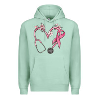Seafoam stethoscope nurse medical breast cancer awareness Premium Hoodie - MaliasSmallBusiness