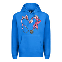 True Royal stethoscope nurse medical breast cancer awareness Premium Hoodie - MaliasSmallBusiness