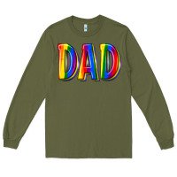 Army Green pride dad Long Sleeve Tee - texasbilliewilder