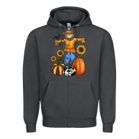 Smoke pumpkin sunflower fall scarecrow Zipper Hoodie - RanaPortraitStore