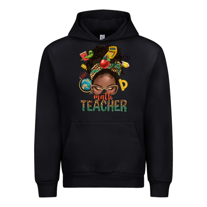 Math Teacher Life Afro Messy Bun Urban Hoodie by NancyCooperArtShop | Teevron