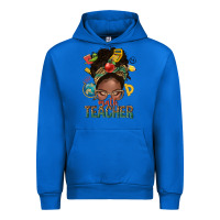 Cobalt math teacher life afro messy bun Urban Hoodie - NancyCooperArtShop