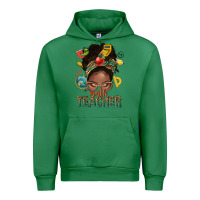 Emerald math teacher life afro messy bun Urban Hoodie - NancyCooperArtShop