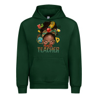 Forest Green math teacher life afro messy bun Urban Hoodie - NancyCooperArtShop
