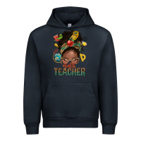 Navy math teacher life afro messy bun Urban Hoodie - NancyCooperArtShop