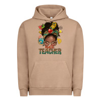 Pigment Burro math teacher life afro messy bun Urban Hoodie - NancyCooperArtShop