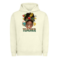Pigment Pistachio math teacher life afro messy bun Urban Hoodie - NancyCooperArtShop