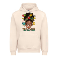 Sandshell math teacher life afro messy bun Urban Hoodie - NancyCooperArtShop