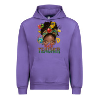 Tulip math teacher life afro messy bun Urban Hoodie - NancyCooperArtShop