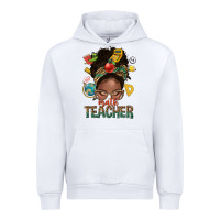 White math teacher life afro messy bun Urban Hoodie - NancyCooperArtShop