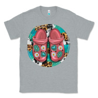 Heather Grey western crocin Classic Tee - texasbilliewilder