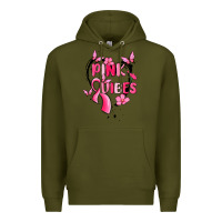 Army Green pink vibes Premium Hoodie - MaliasSmallBusiness