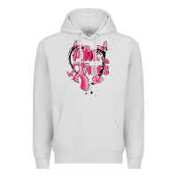 Dove Grey pink vibes Premium Hoodie - MaliasSmallBusiness