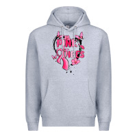 Heather Grey pink vibes Premium Hoodie - MaliasSmallBusiness