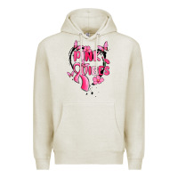 Oatmeal Heather pink vibes Premium Hoodie - MaliasSmallBusiness