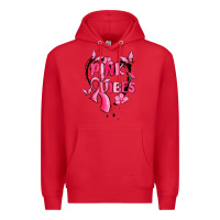 Red pink vibes Premium Hoodie - MaliasSmallBusiness
