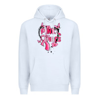 White pink vibes Premium Hoodie - MaliasSmallBusiness