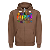 Chestnut coolest queer in town Zipper Hoodie - Zillion Design Studio