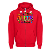 Red coolest queer in town Zipper Hoodie - Zillion Design Studio