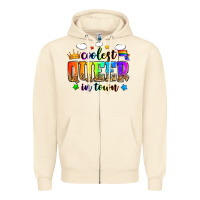 Coolest Queer In Town Zipper Hoodie | Teevron