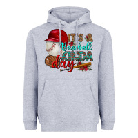 Heather Grey it's a baseball kinda day Heavyweight Hoodie - BundleAndBundleShop