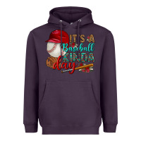 Plum it's a baseball kinda day Heavyweight Hoodie - BundleAndBundleShop