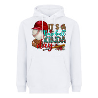 White it's a baseball kinda day Heavyweight Hoodie - BundleAndBundleShop