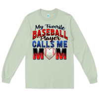 My Favorite Baseball Player Calls Me Mom Long Sleeve Tee | Teevron