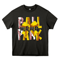Asphalt ball park mama Heavy Core Tee - CowhideDigitalArt