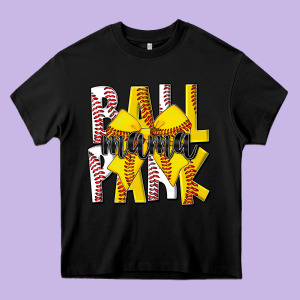 Ball Park Mama Heavy Core Tee Designed By Cowhidedigitalart