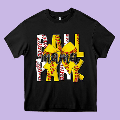 Ball Park Mama Heavy Core Tee Designed By Cowhidedigitalart