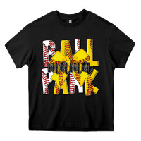 Black ball park mama Heavy Core Tee - CowhideDigitalArt