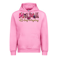 Fuchsia Pink mama all day everyday Urban Hoodie - NancyCooperArtShop