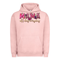 Pigment Salmon mama all day everyday Urban Hoodie - NancyCooperArtShop