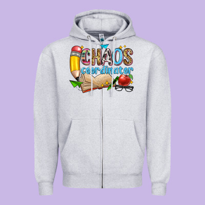 Chaos Coordinator Zipper Hoodie Designed By Zillion Design Studio