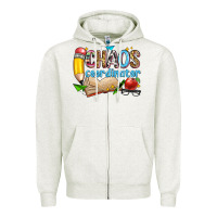 Oatmeal Heather chaos coordinator Zipper Hoodie - Zillion Design Studio