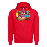 Red chaos coordinator Zipper Hoodie - Zillion Design Studio